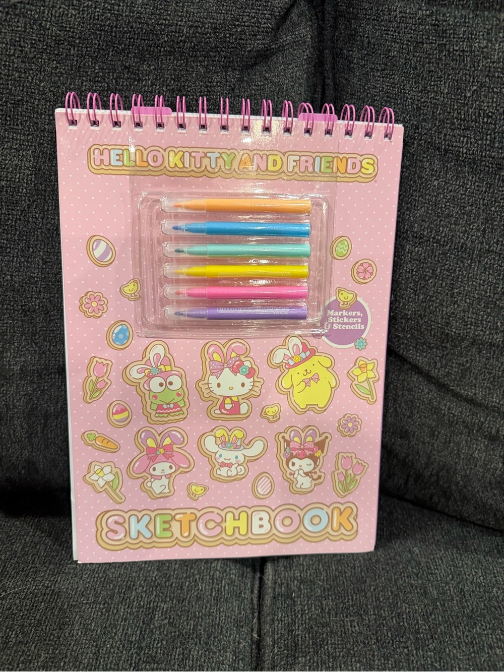 Hello Kitty and Friends Pink Sketchbook with Markers
